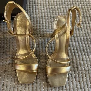 Vince Camuto gold heels